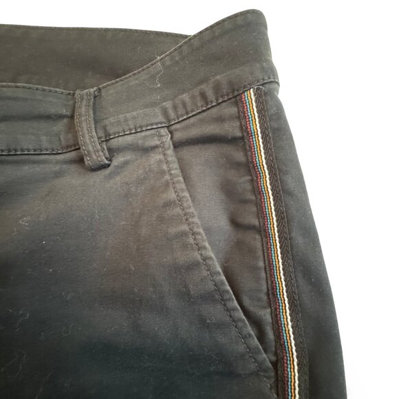 Cabi - The Peyton Multicolor Ribbon Side Stripe Black Pants - Women Size 8 - Picture 11 of 16